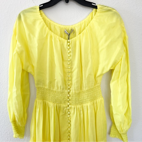 NEW ALICE + OLIVIA Kiara Off-The-Shoulder Cotton and Silk-Blend Voile Maxi Dress - Picture 6 of 10